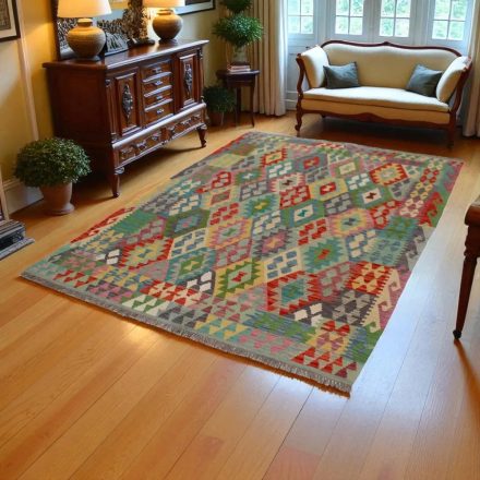 Chobi Kilim szőnyeg 180x235 kézi szövésű afgán gyapjú kilim