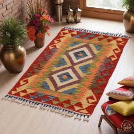   Kilim szőnyeg Chobi 93x51 kézi szövésű afgán gyapjú kilim