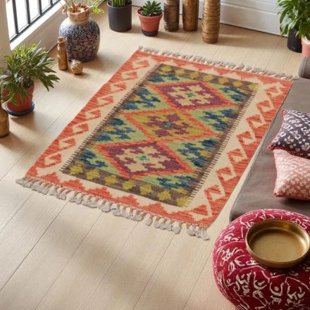 Kilim szőnyeg Chobi 85x60 kézi szövésű afgán gyapjú kilim