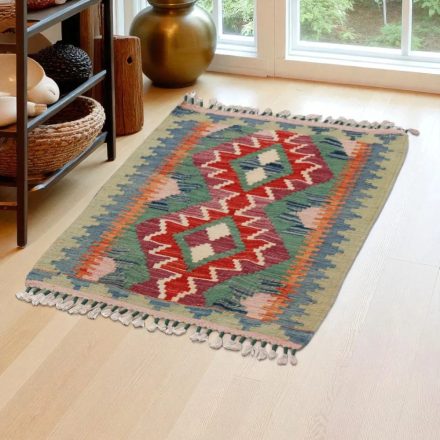 Kilim szőnyeg Chobi 90x65 kézi szövésű afgán gyapjú kilim