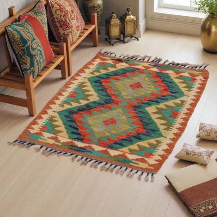 Kilim szőnyeg Chobi 86x63 kézi szövésű afgán gyapjú kilim