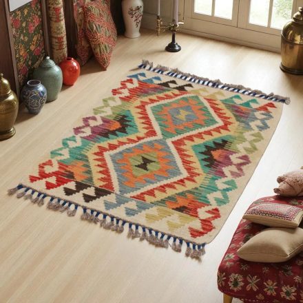 Kilim szőnyeg Chobi 65x85 kézi szövésű afgán gyapjú kilim