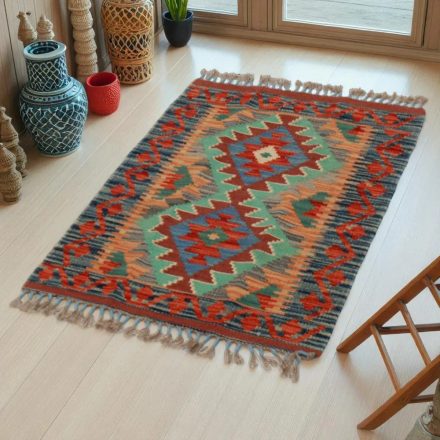 Kilim szőnyeg Chobi 87x60 kézi szövésű afgán gyapjú kilim