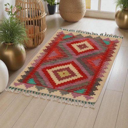 Kilim szőnyeg Chobi 82x58 kézi szövésű afgán gyapjú kilim