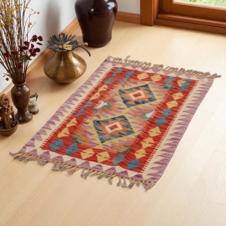 Kilim szőnyeg Chobi 91x60 kézi szövésű afgán gyapjú kilim