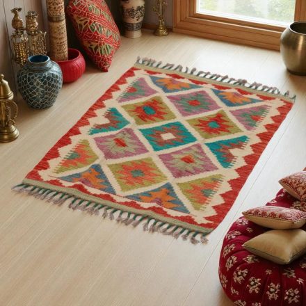 Kilim szőnyeg Chobi 86x63 kézi szövésű afgán gyapjú kilim