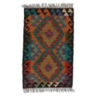 Etnikai Kilim szőnyeg Chobi 95x60 kézi szövésű afgán gyapjú kilim