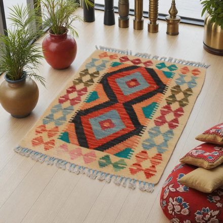 Kilim szőnyeg Chobi 64x91 kézi szövésű afgán gyapjú kilim