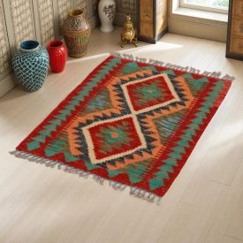   Kilim szőnyeg Chobi 83x60 kézi szövésű afgán gyapjú kilim