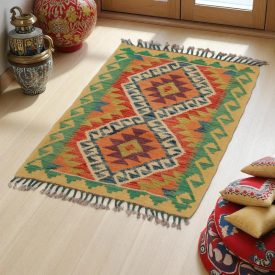   Kilim szőnyeg Chobi 80x62 kézi szövésű afgán gyapjú kilim