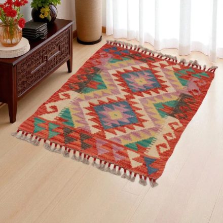 Kilim szőnyeg Chobi 61x88 kézi szövésű afgán gyapjú kilim