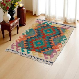   Kilim szőnyeg Chobi 64x83 kézi szövésű afgán gyapjú kilim