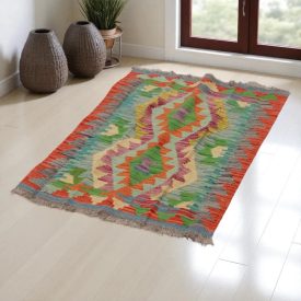   Kilim szőnyeg Chobi 67x89 kézi szövésű afgán gyapjú kilim