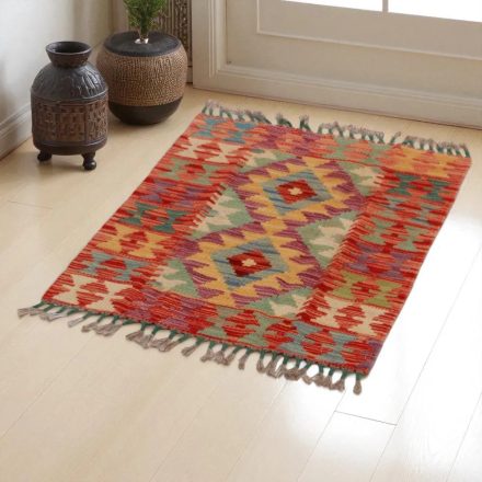 Kilim szőnyeg Chobi 81x59 kézi szövésű afgán gyapjú kilim