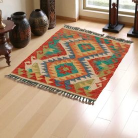   Kilim szőnyeg Chobi 79x60 kézi szövésű afgán gyapjú kilim