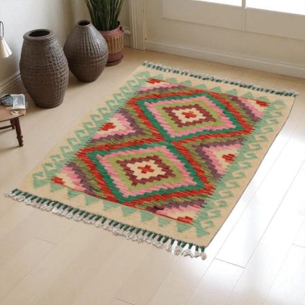 Kilim szőnyeg Chobi 88x63 kézi szövésű afgán gyapjú kilim