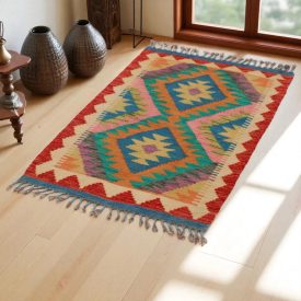   Kilim szőnyeg Chobi 93x62 kézi szövésű afgán gyapjú kilim