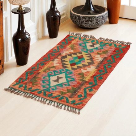 Kilim szőnyeg Chobi 89x62 kézi szövésű afgán gyapjú kilim