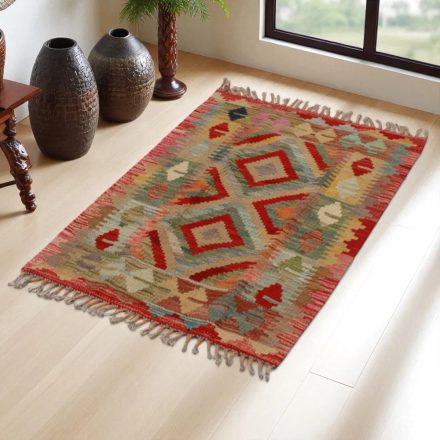 Kilim szőnyeg Chobi 92x65 kézi szövésű afgán gyapjú kilim
