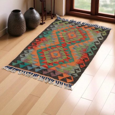 Kilim szőnyeg Chobi 92x60 kézi szövésű afgán gyapjú kilim
