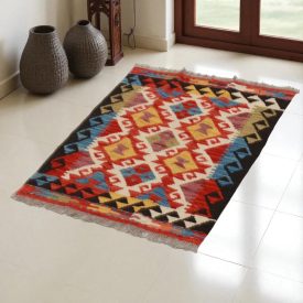   Kilim szőnyeg Chobi 84x60 kézi szövésű afgán gyapjú kilim