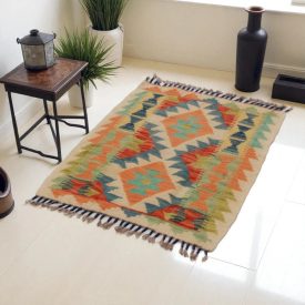   Kilim szőnyeg Chobi 81x63 kézi szövésű afgán gyapjú kilim