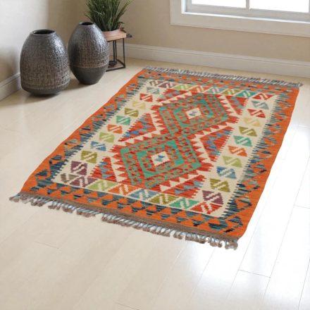 Kilim szőnyeg Chobi 132x92 kézi szövésű afgán gyapjú kilim