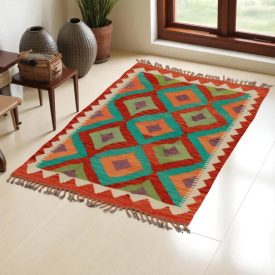   Chobi Kilim szőnyeg 120x75 kézi szövésű afgán gyapjú kilim
