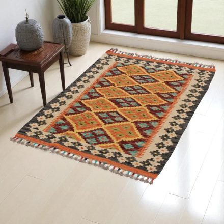Kilim szőnyeg Chobi 88x120 kézi szövésű afgán gyapjú kilim