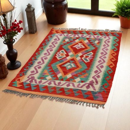 Chobi Kilim szőnyeg 142x101 kézi szövésű gyapjú kilim