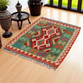   Kilim szőnyeg Chobi 120x87 kézi szövésű afgán gyapjú kilim