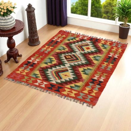 Kilim szőnyeg Chobi 114x88 kézi szövésű afgán gyapjú kilim