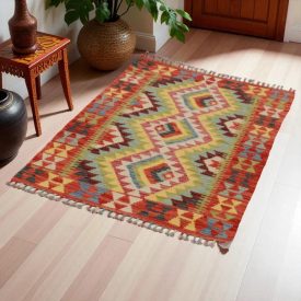   Kilim szőnyeg Chobi 126x86 kézi szövésű afgán gyapjú kilim