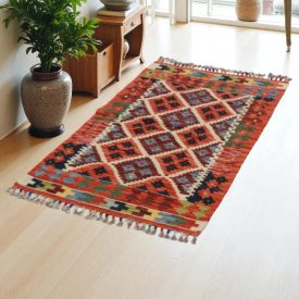   Afgán Kilim szőnyeg Chobi 125x75 kézi szövésű etnikai kilim