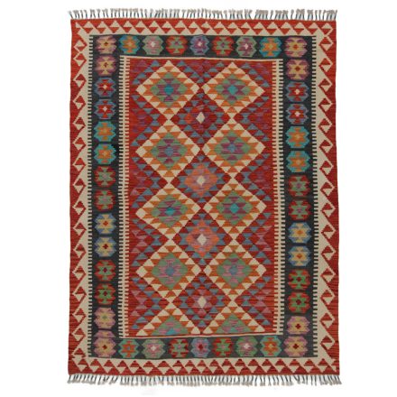 Chobi Kilim szőnyeg 195x148 kézi szövésű afgán gyapjú kilim