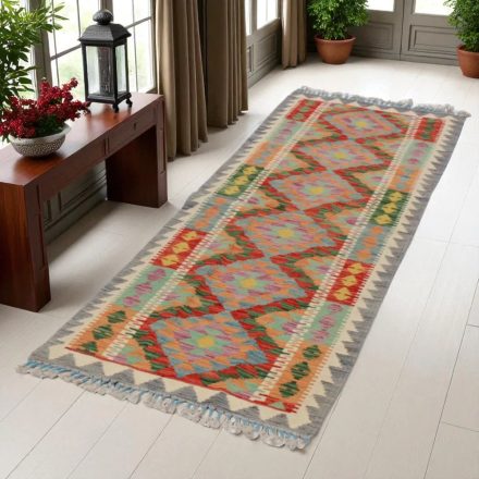 Kilim futószőnyeg Chobi 68x195 kézi szövésű afgán gyapjú kilim
