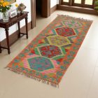 Kilim futószőnyeg Chobi 66x178 kézi szövésű afgán gyapjú kilim