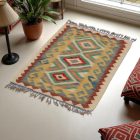 Kilim szőnyeg Chobi 60x90 kézi szövésű afgán gyapjú kilim