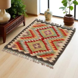   Kilim szőnyeg Chobi 84x65 kézi szövésű afgán gyapjú kilim