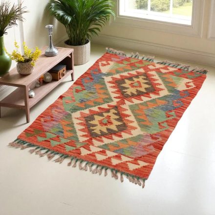Kilim szőnyeg Chobi 91x60 kézi szövésű afgán gyapjú kilim