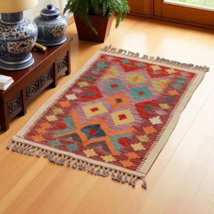 Kilim szőnyeg Chobi 90x54 kézi szövésű afgán gyapjú kilim