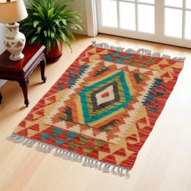   Kilim szőnyeg Chobi 85x59 kézi szövésű afgán gyapjú kilim