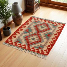   Kilim szőnyeg Chobi 88x67 kézi szövésű afgán gyapjú kilim