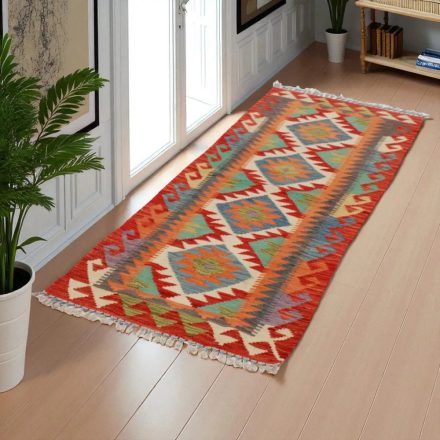 Kilim futószőnyeg Chobi 69x195 kézi szövésű afgán gyapjú kilim