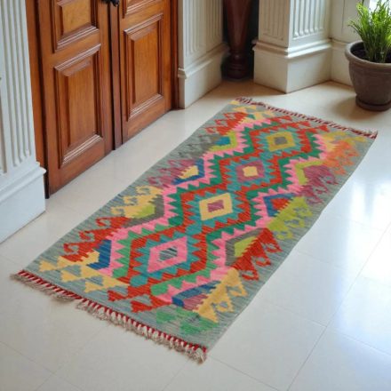 Kilim futószőnyeg Chobi 65x164 kézi szövésű afgán gyapjú kilim