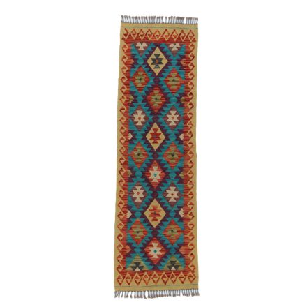 Kilim szőnyeg Chobi 62x204 kézi szövésű afgán gyapjú kilim