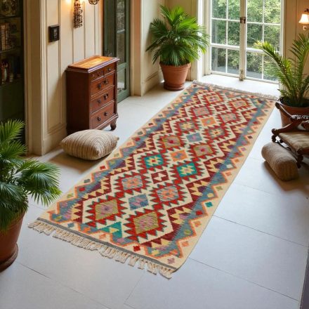 Kilim futószőnyeg Chobi 66x194 kézi szövésű afgán gyapjú kilim