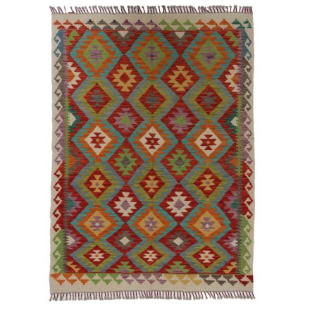 Chobi Kilim szőnyeg 196x144 kézi szövésű afgán gyapjú kilim