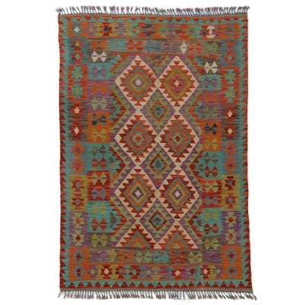 Chobi Kilim szőnyeg 196x133 kézi szövésű afgán gyapjú kilim