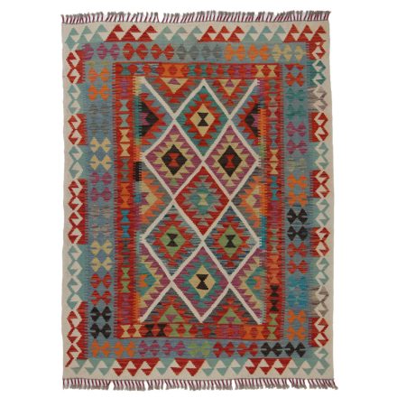 Chobi Kilim szőnyeg 193x147 kézi szövésű afgán gyapjú kilim